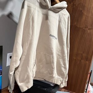 Essentials Beige Men's Hoodie